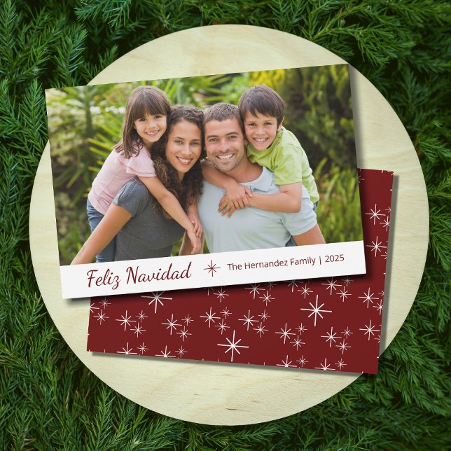 Tarjeta Festiva Feliz Navidad, Navidades de fotos familiares moder (Subido por el creador)