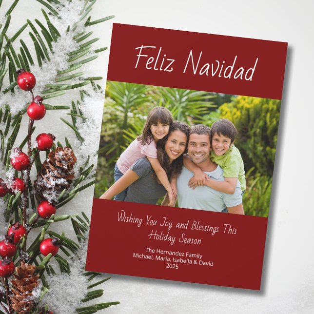 Tarjeta Festiva Feliz Navidad, Navidades de fotos familiares moder (Subido por el creador)