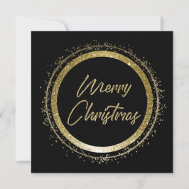 Tarjeta Festiva Feliz Navidad, Navidades negros y de oro
