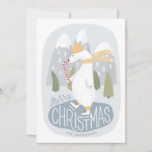 Feliz Navidad. Oso polar de invierno suave sobre e