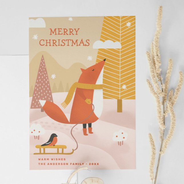Tarjeta Festiva Feliz Navidad. Pterozoide de invierno (Subido por el creador)