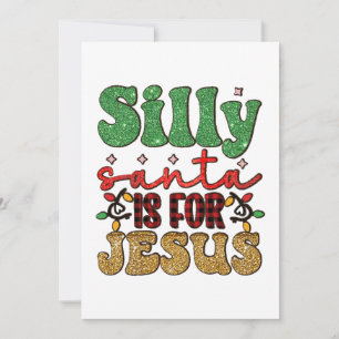 Tarjeta Festiva Feliz Navidad, Santa Casualidad Es Para Jesús