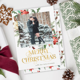 Tarjeta Festiva Feliz Navidad, un solo fotógrafo
