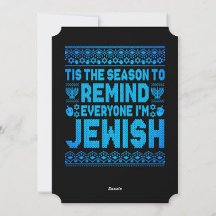 Tarjeta Festiva Feliz Navidades judíos de Chrismukkah Hanukkah
