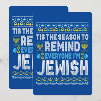 Tarjeta Festiva Feliz Navidades judíos de Chrismukkah Hanukkah