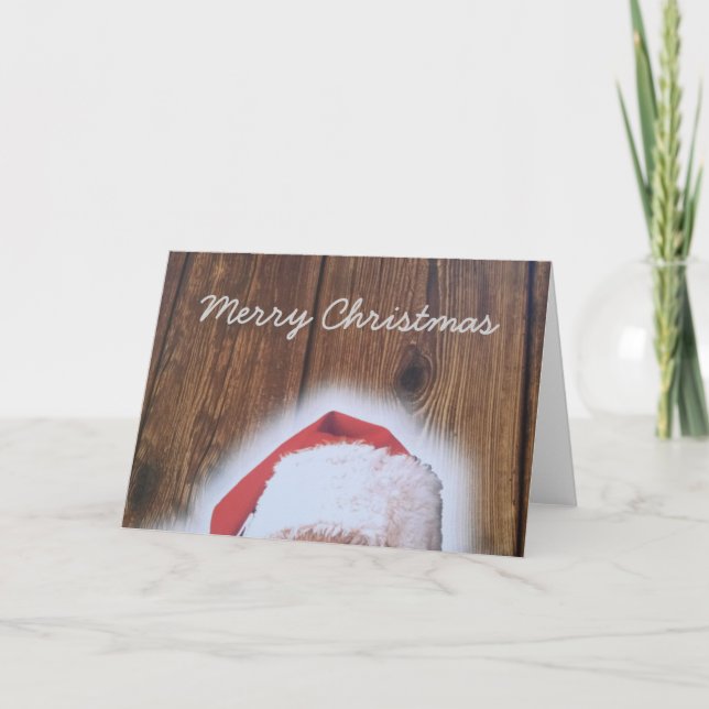 Tarjeta Festiva Feliz Nochebuena, Gorra de Santa María (Anverso)