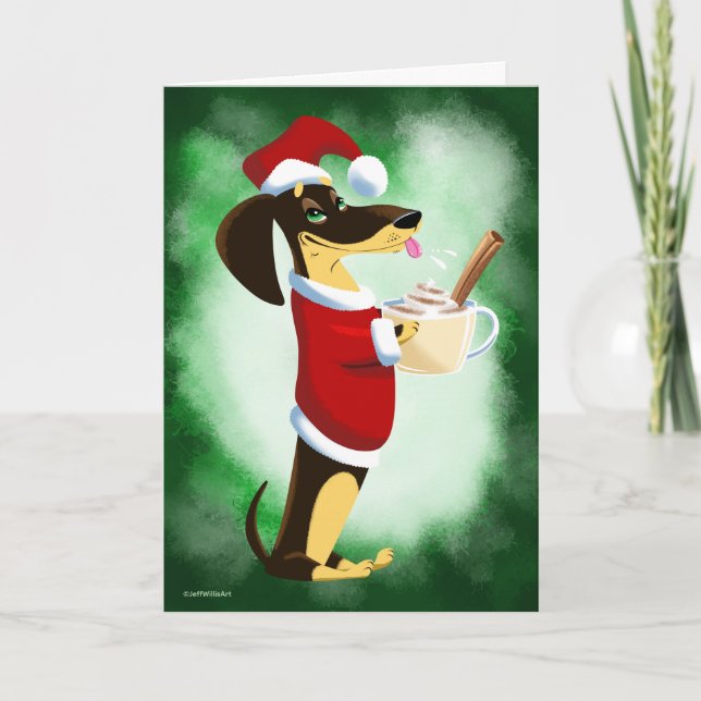 Tarjeta Festiva FELIZ NOGGY DOG by Jeff Willis Art (Anverso)