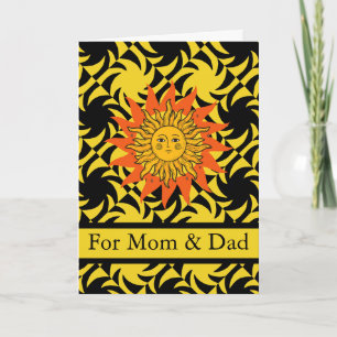 Tarjeta Festiva Feliz Norooz para padres diseño del sol