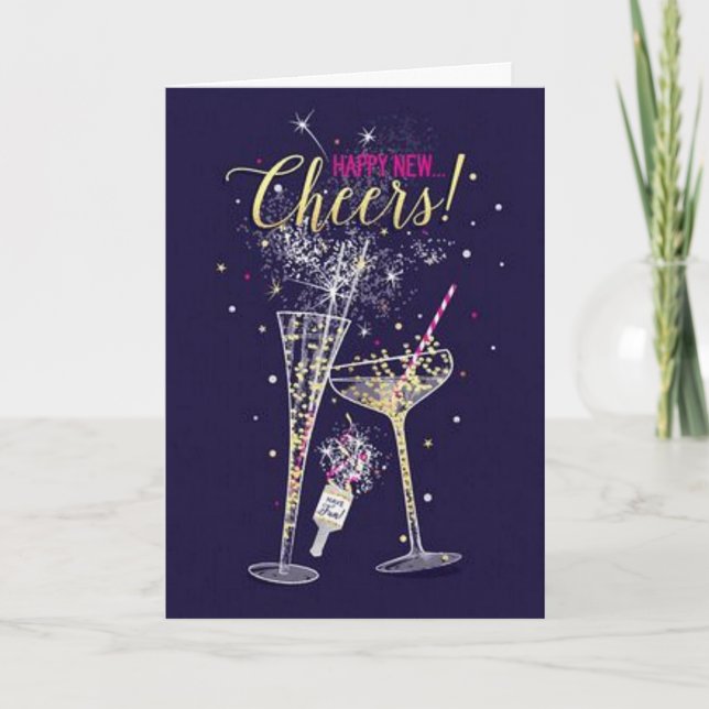 TARJETA FESTIVA FELIZ NUEVO PARA LA FAMILIA Y LOS AMIGOS-*** (Anverso)