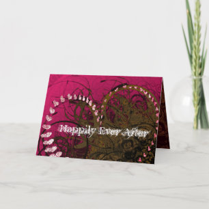 Tarjeta Festiva Feliz Nunca Después De Rasberry Hearts