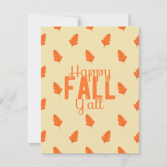 Tarjeta Festiva Feliz otoño a todos (Anverso)