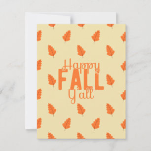 Tarjeta Festiva Feliz Otoño para Todos