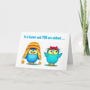 TARJETA FESTIVA **FELIZ OWLS** ¡¡¡TE DESEES UN DIVERTIDO PASO!!!
