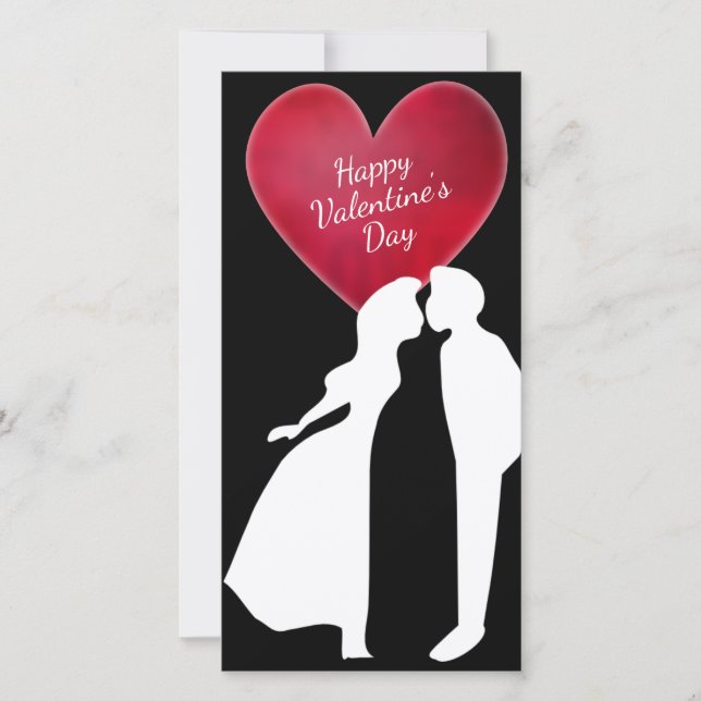 Tarjeta Festiva Feliz pareja de San Valentín (Anverso)