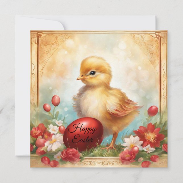 Tarjeta Festiva Feliz Pascua (Anverso)