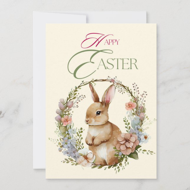 Tarjeta Festiva Feliz Pascua (Anverso)