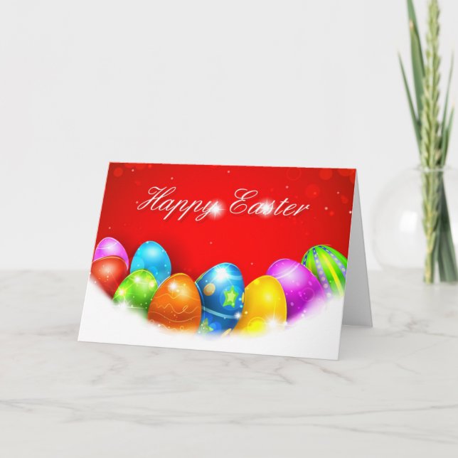 Tarjeta Festiva Feliz Pascua (Anverso)