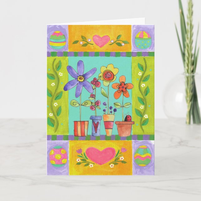 Tarjeta Festiva Feliz Pascua (Anverso)