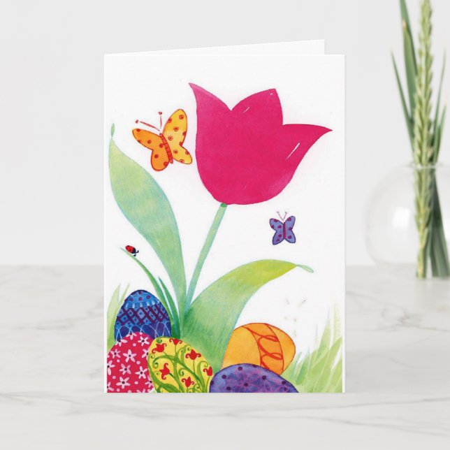 Tarjeta Festiva Feliz Pascua (Anverso)