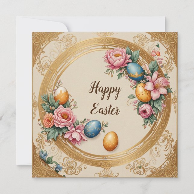 Tarjeta Festiva Feliz Pascua (Anverso)