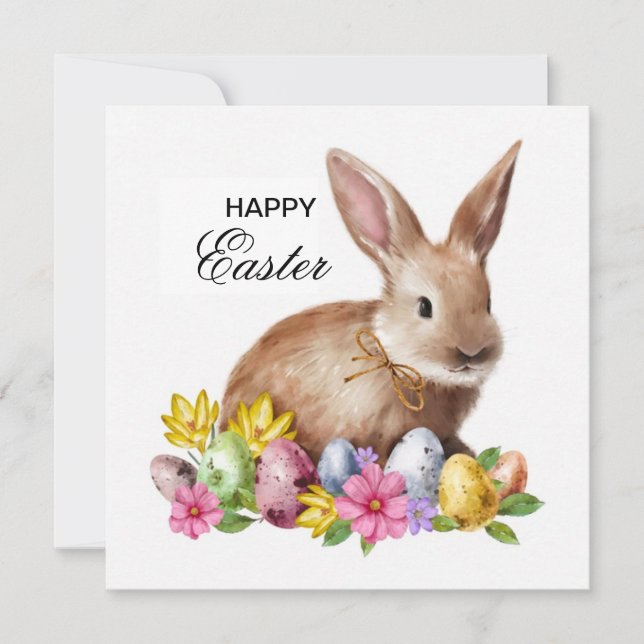 Tarjeta Festiva Feliz Pascua (Anverso)