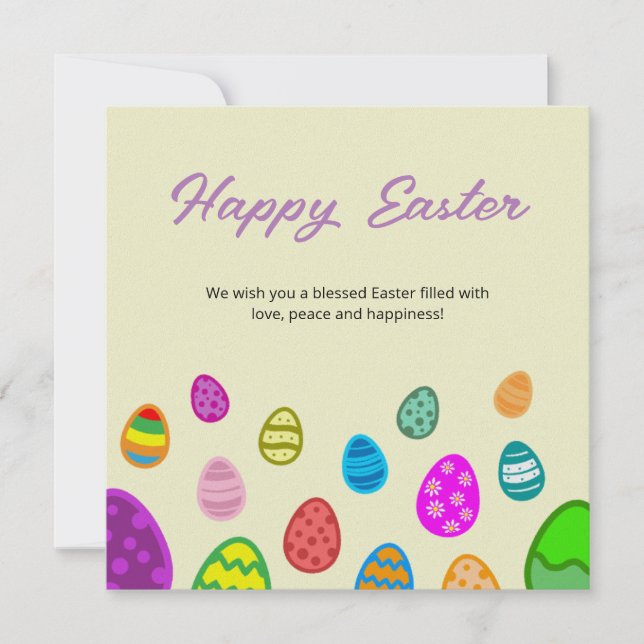 Tarjeta Festiva Feliz Pascua (Anverso)