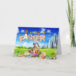 Tarjeta Festiva Feliz Pascua