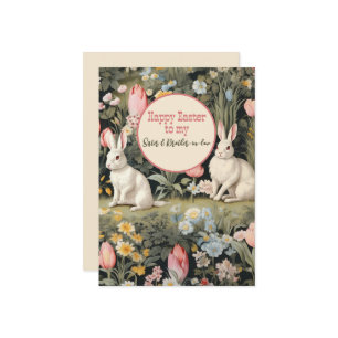 Tarjeta Festiva Feliz Pascua a hermana y cuñado