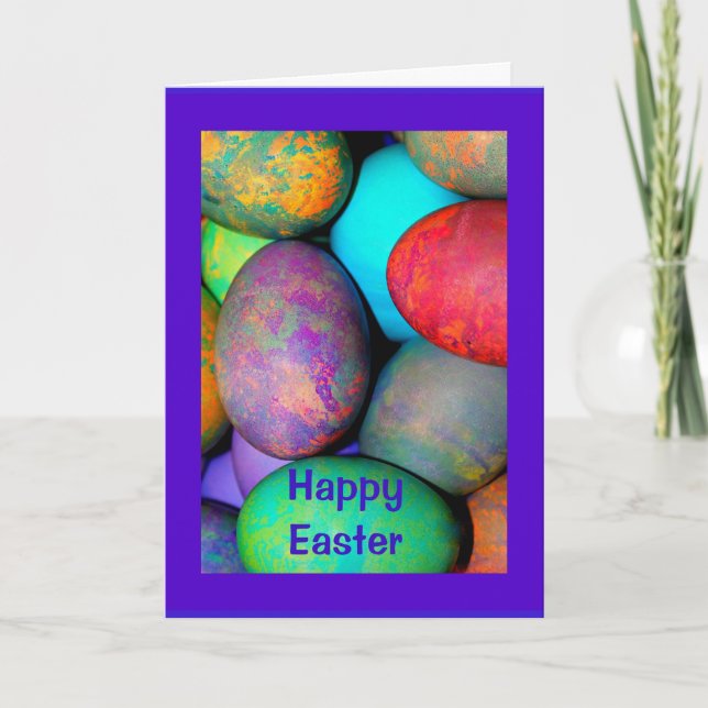 Tarjeta Festiva ¡Feliz Pascua A Mi Sobrino Especial Egg-stra! (Anverso)