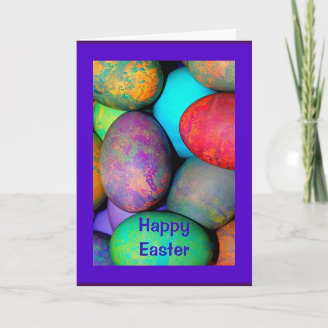 Tarjeta Festiva ¡Feliz Pascua A Mi Tía Especial De Huevos! (Anverso)