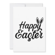 Feliz Pascua, Arejas Conejitas En Texto Negro