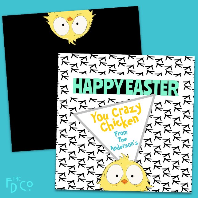 Tarjeta Festiva "Feliz Pascua Chicken Loco" | Pascua (Subido por el creador)