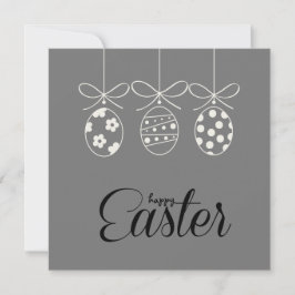 Tarjeta Festiva Feliz Pascua Conejito Caza de Huevos de Pascua Min