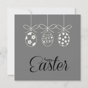 Tarjeta Festiva Feliz Pascua Conejito Caza de Huevos de Pascua Min