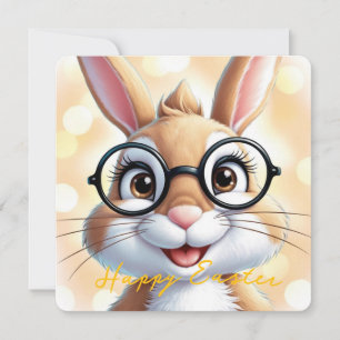 Tarjeta Festiva Feliz Pascua conejito lindo