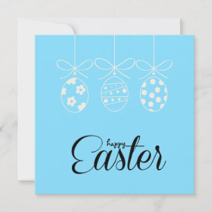 Tarjeta Festiva Feliz Pascua Conejito Lindo Caza de Huevos de Pasc