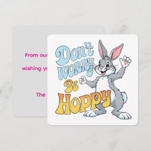 Tarjeta Festiva Feliz Pascua conejito lindo personalizado