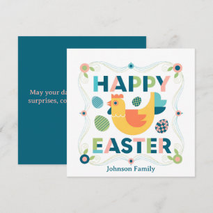 Tarjeta Festiva Feliz Pascua de primavera
