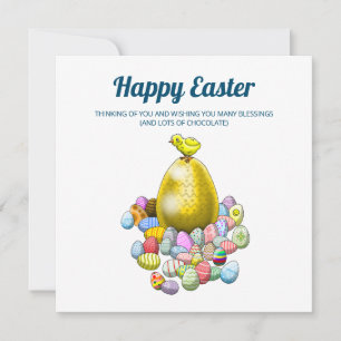 Tarjeta Festiva Feliz Pascua de Resurrección Pollo