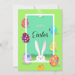 Tarjeta Festiva Feliz Pascua de Resurrección Primavera Conejito Li
