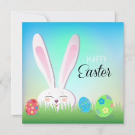 Tarjeta Festiva Feliz Pascua de Resurrección Primavera Conejito Li
