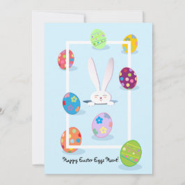 Tarjeta Festiva Feliz Pascua de Resurrección Primavera Conejito Li