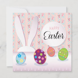 Tarjeta Festiva Feliz Pascua de Resurrección Primavera Conejito Li