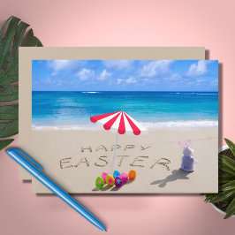 Tarjeta Festiva Feliz Pascua desde la costa tropical de Florida