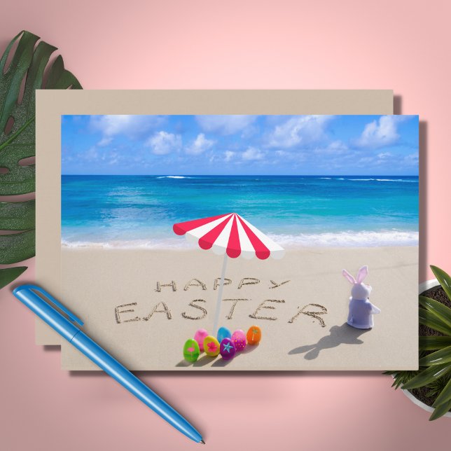 Tarjeta Festiva Feliz Pascua desde la costa tropical de Florida (Subido por el creador)