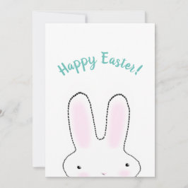 Tarjeta Festiva Feliz Pascua Feliz Primavera lindo Conejo de Pascu