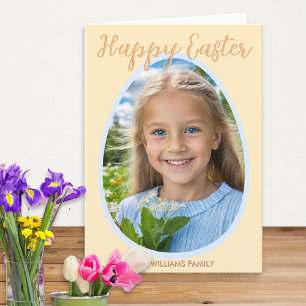 Tarjeta Festiva Feliz Pascua Foto Personalizada