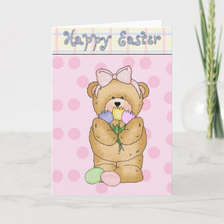 Tarjeta Festiva Feliz Pascua GIrly Bunny