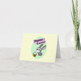 Tarjeta Festiva ¡Feliz Pascua! Gray Bunny