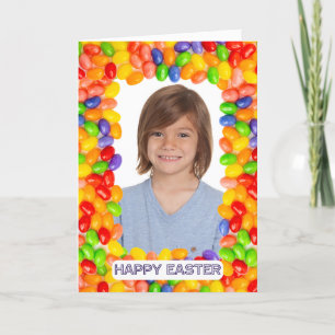 Tarjeta Festiva Feliz Pascua Jelly Bean Frame Cualquier Imagen Aqu